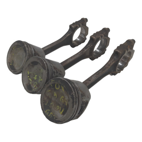 3 Pistão E Biela Volkswagen Gol G3 1.0 8v Mi 2003 A 2009 