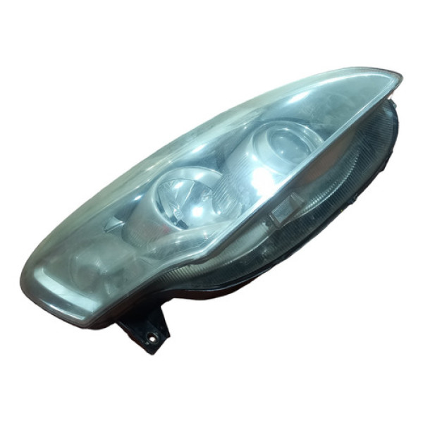 Farol Cromado Lado Direito Fiat Idea Lente Dupla 2011 A 2016