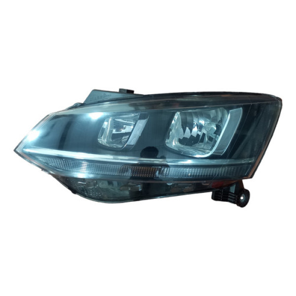 Farol Foco Duplo Mascara Negra Lado Esquerdo Fox 2015 A 2020